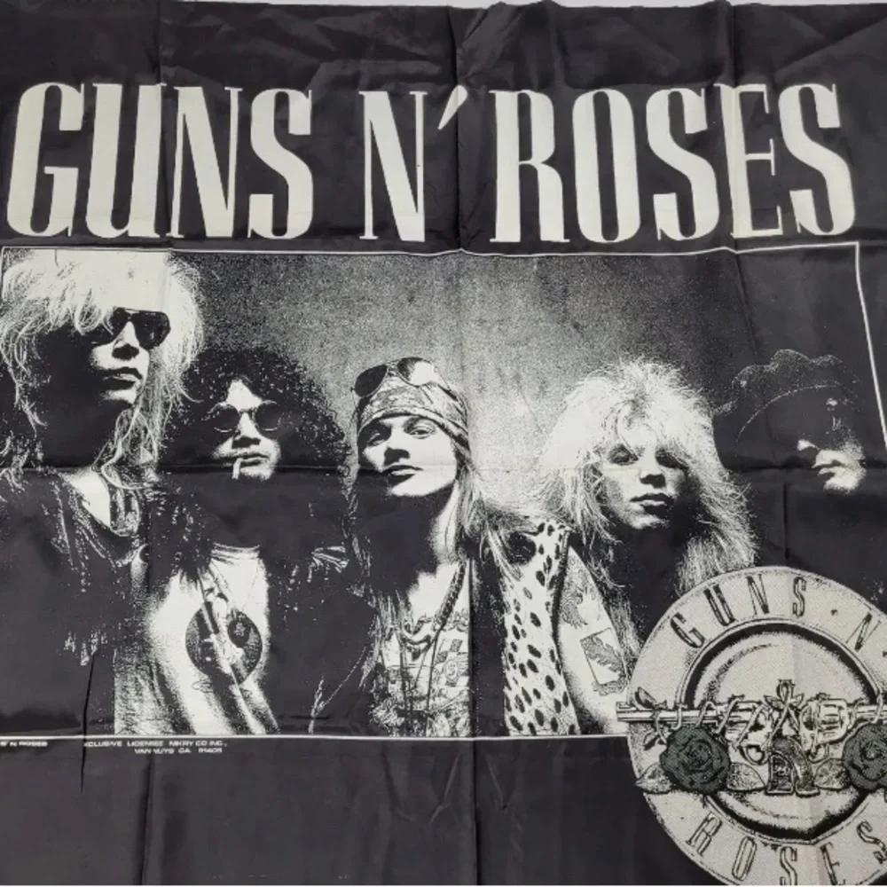Vintage 1988 GUNS N AND ROSES AXL ROSE Banner Flag Tapestry Wall Hanging poster